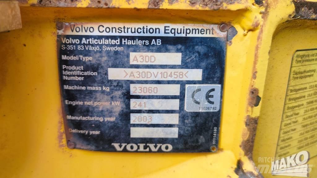 Volvo A 30 D アーティキュレート式ダンプトラック