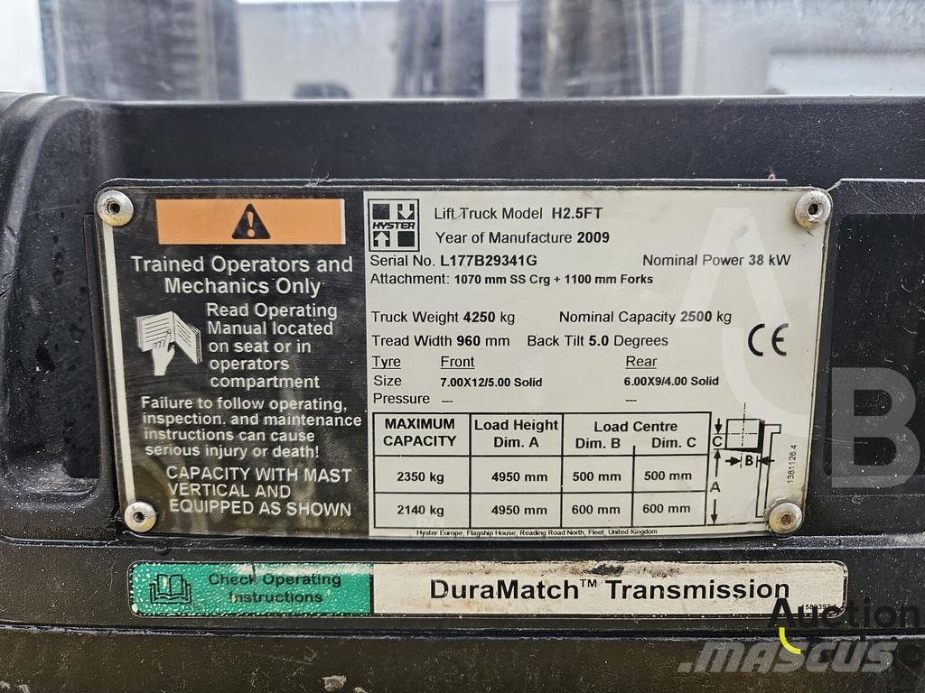 Hyster H2.5 FT LPGフォークリフト