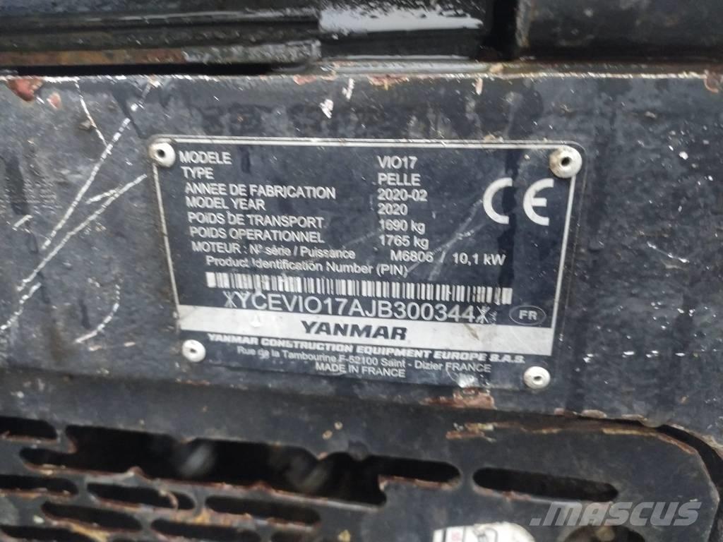 Yanmar Vio 17 U ミニ油圧ショベル 7t以下（ミニユンボ・ミニディガー）