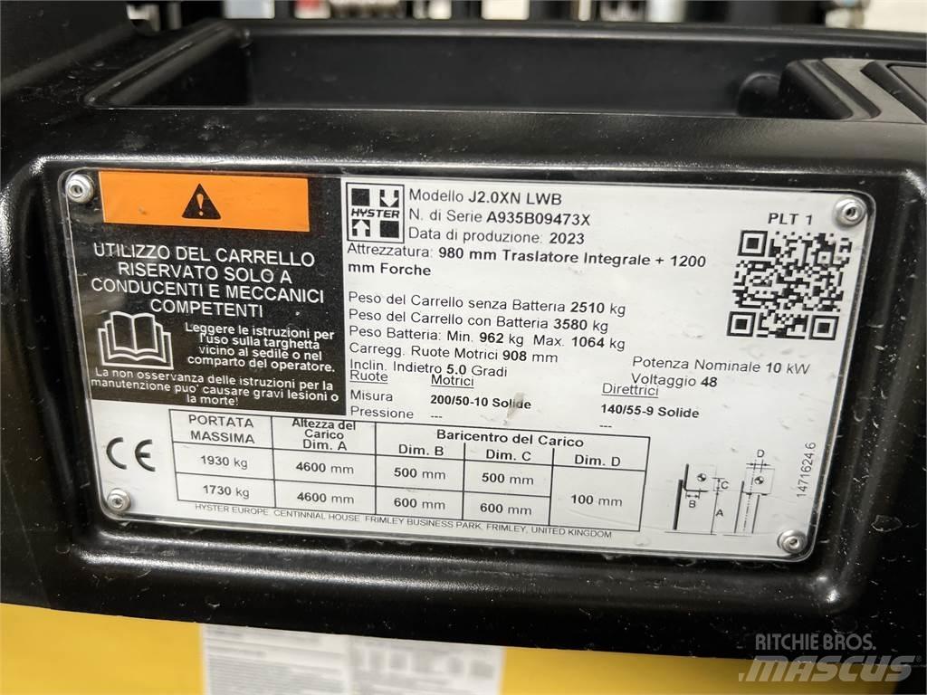 Hyster J2.0XN/ NEU バッテリーフォークリフト