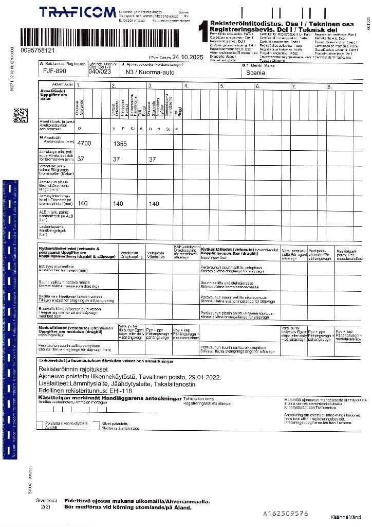 Scania R 500 ボックスボディー、ウイング、箱車