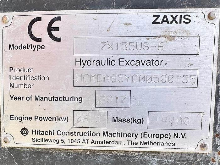 Hitachi ZX135US-6 特殊油圧ショベル