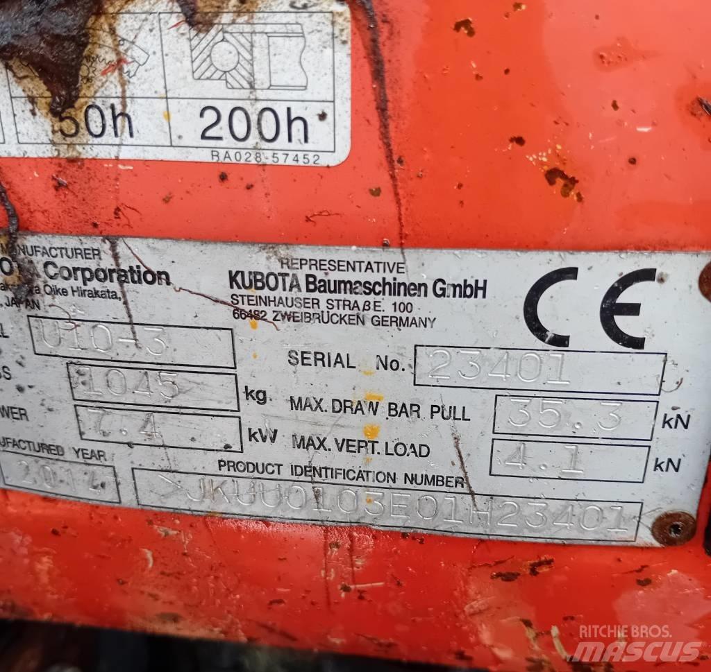 Kubota U 10-3 ミニ油圧ショベル 7t以下（ミニユンボ・ミニディガー）
