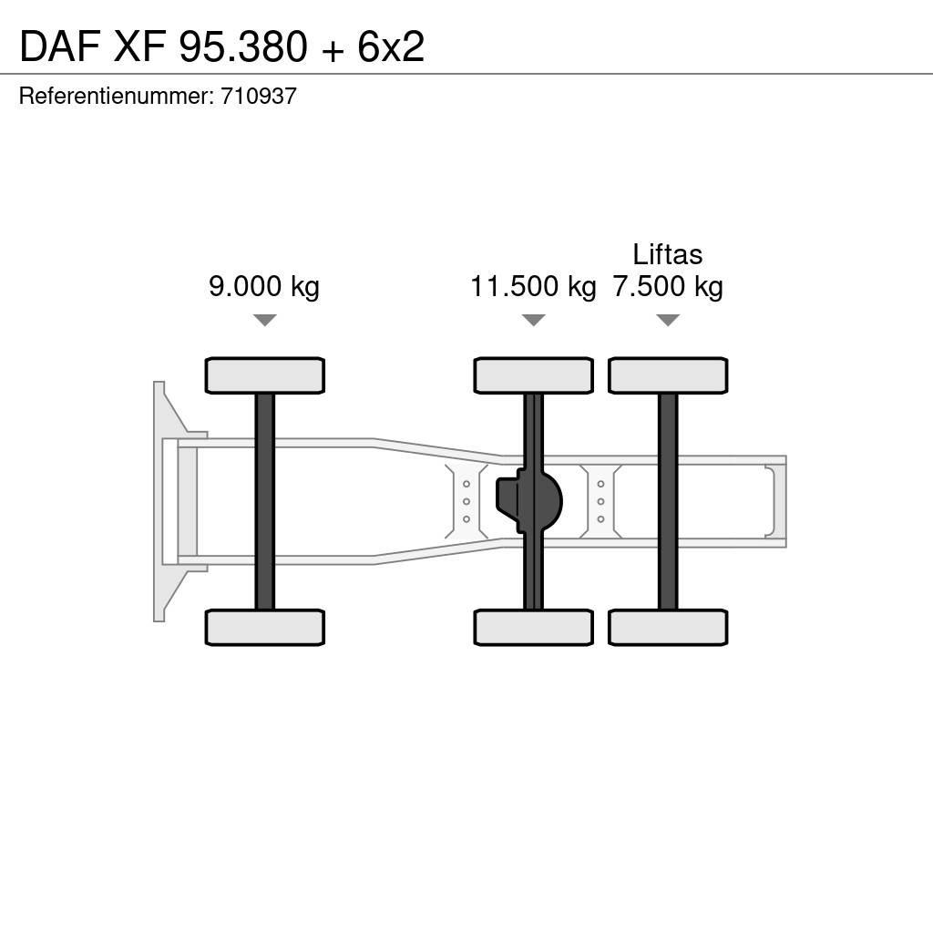 DAF XF 95.380 + 6x2 中古トラクターヘッド | トレーラーヘッド