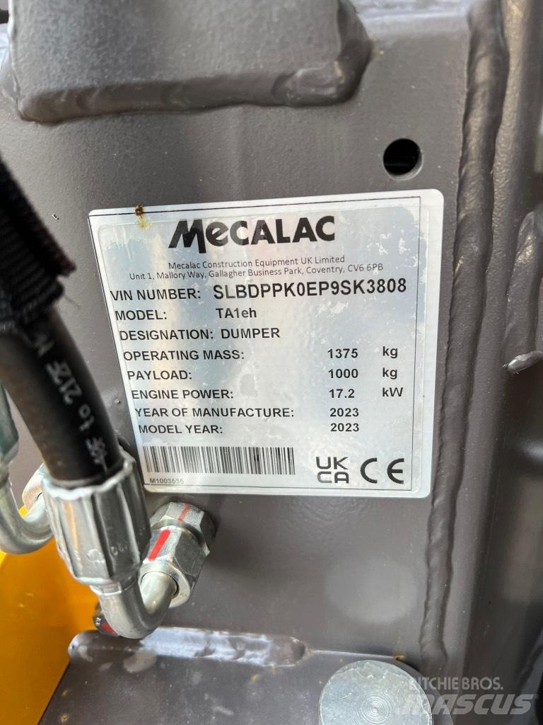 Mecalac TA 1 EH アーティキュレート式ダンプトラック