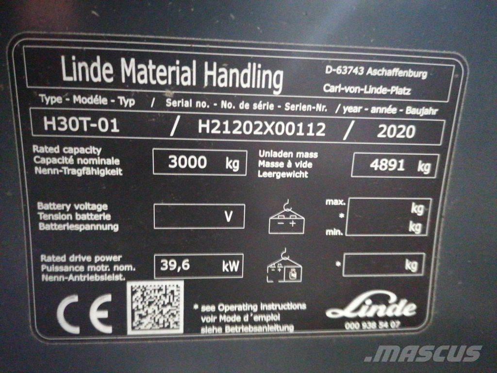 Linde H30T-01 LPGフォークリフト
