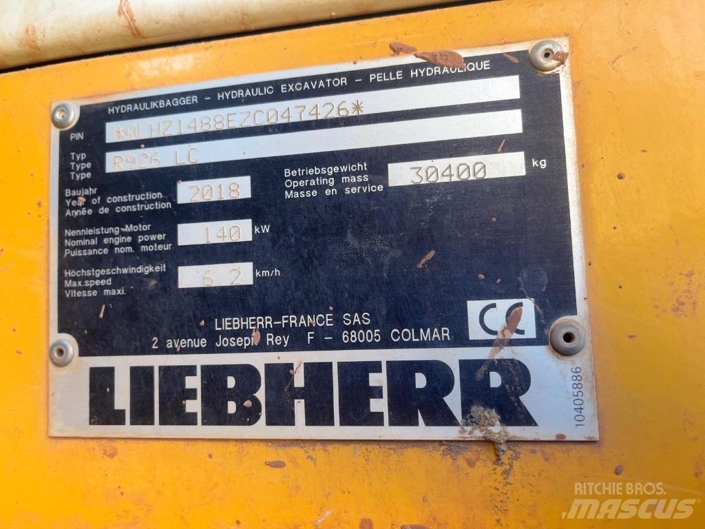 Liebherr R 926 LC 大型油圧ショベル12t以上（パワーショベル・ユンボ）