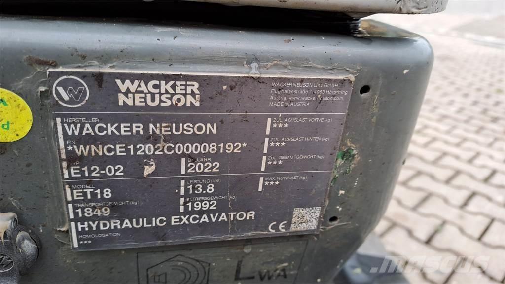 Wacker Neuson ET18 大型油圧ショベル12t以上（パワーショベル・ユンボ）