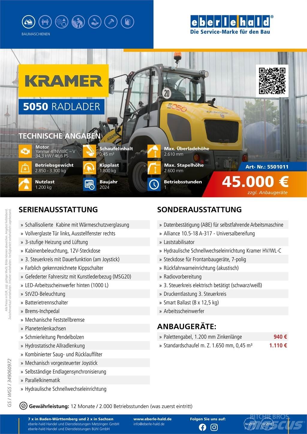 Kramer 5050 ホイールローダー・タイヤショベル