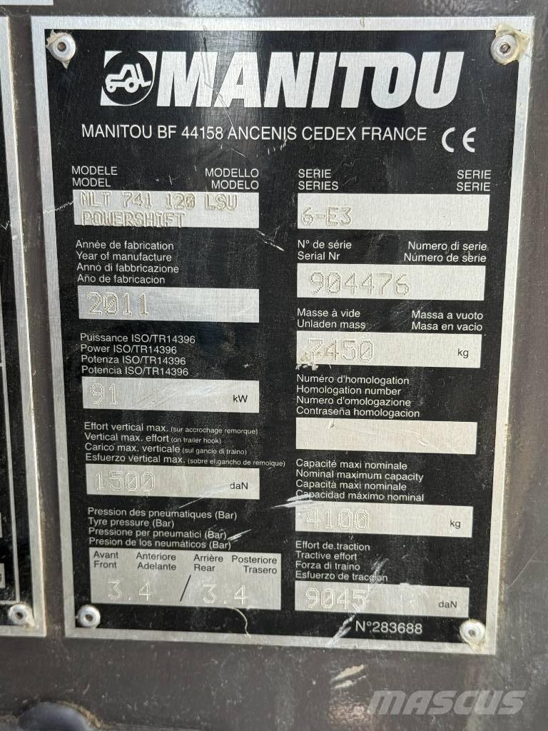 Manitou MLT 741-120 テレスコーピックハンドラー