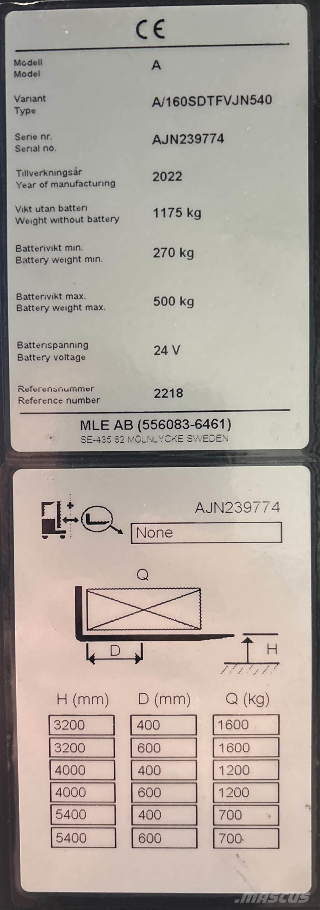 Atlet A160 自走式スタッカー