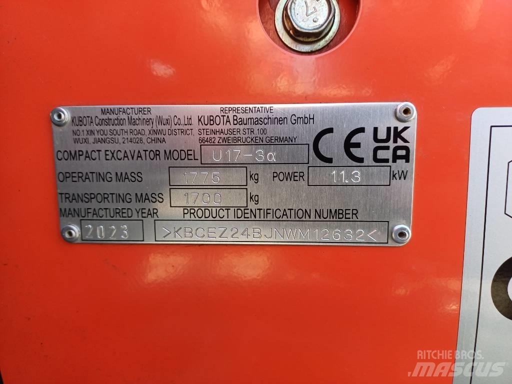Kubota U 17-3 ミニ油圧ショベル 7t以下（ミニユンボ・ミニディガー）