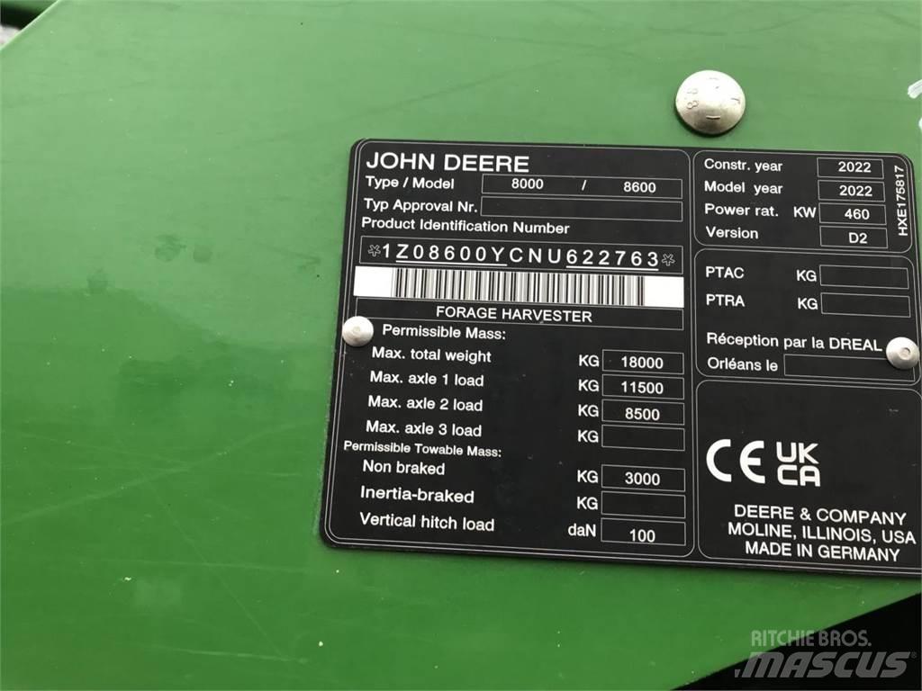 John Deere 8600 自走式フォレージハーベスター
