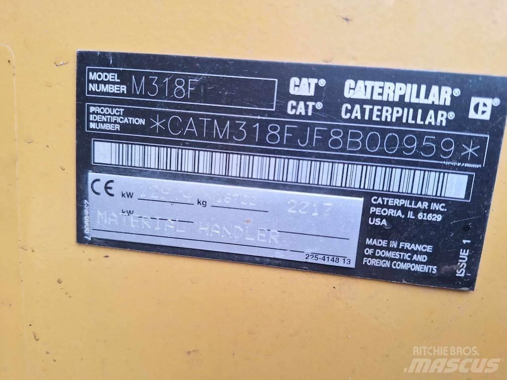 CAT M 318 F ホイール式油圧ショベル（パワーショベル・ユンボ・バックホー）
