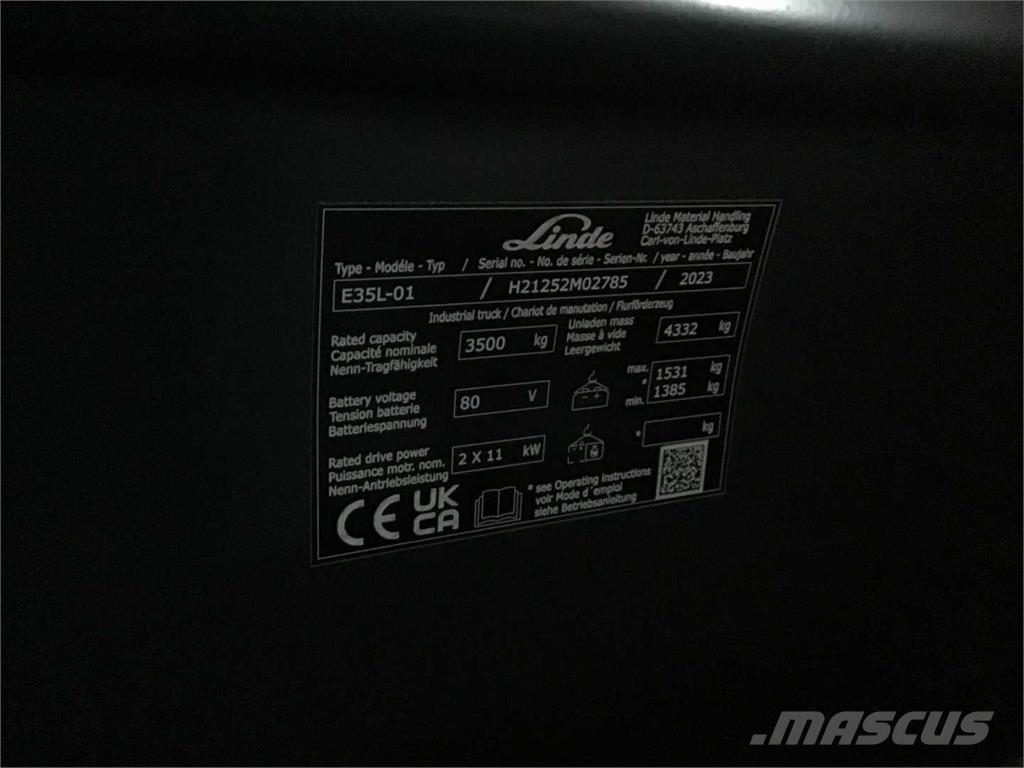 Linde E35L バッテリーフォークリフト