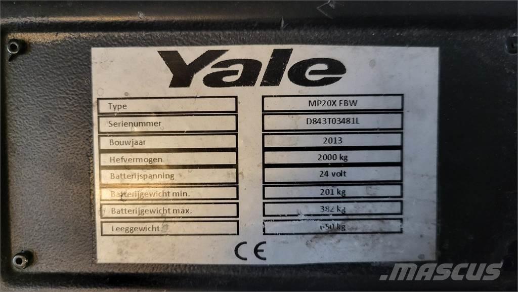 Yale MP20X 2013 ウォーキンフォークリフト