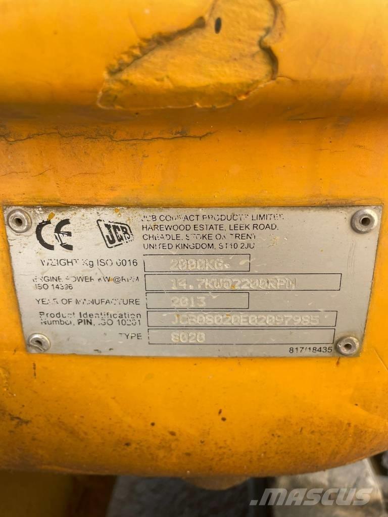 JCB 8020 ミニ油圧ショベル 7t以下（ミニユンボ・ミニディガー）