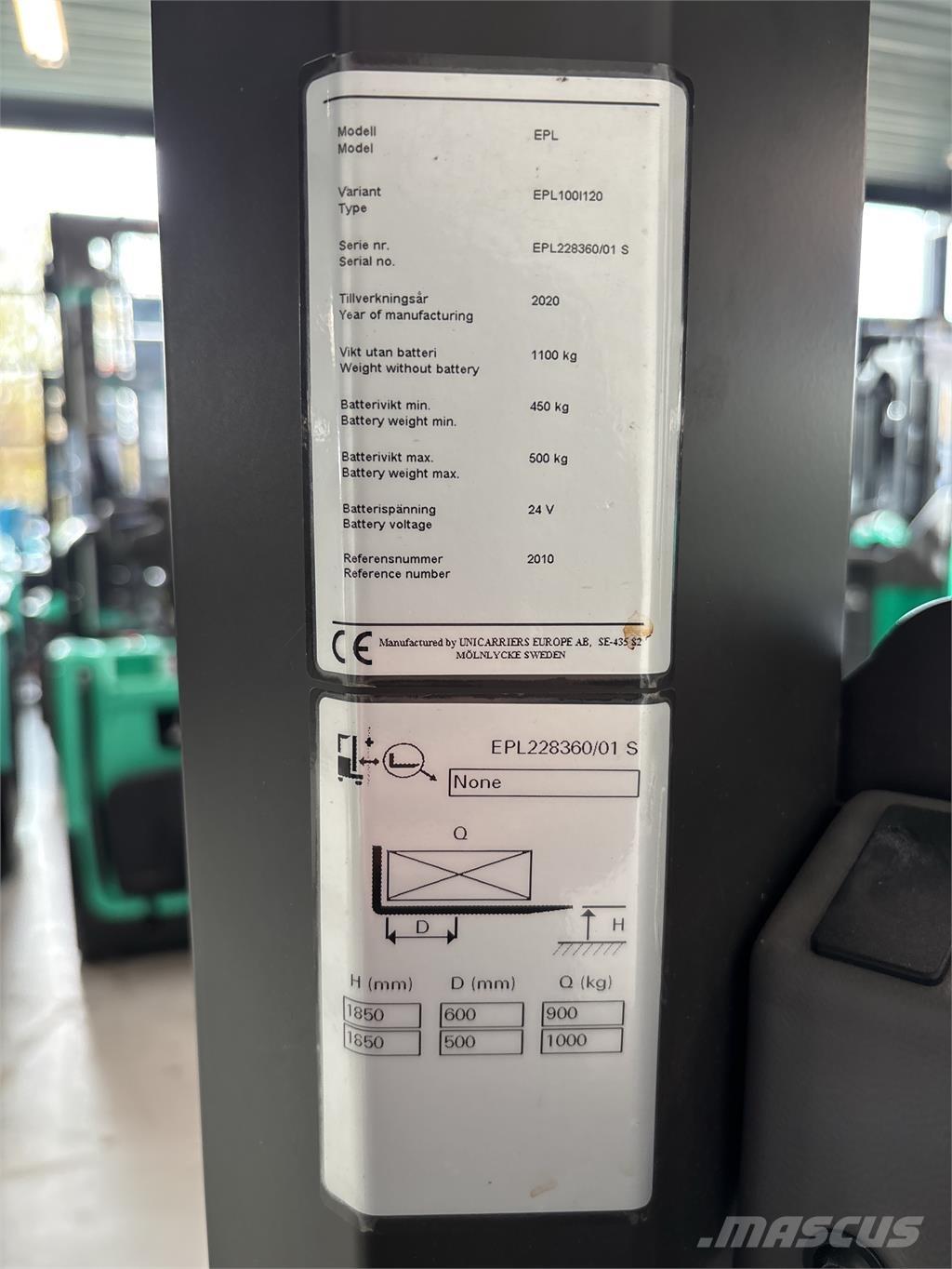 UniCarriers EPL100 低型オーダーピッカー