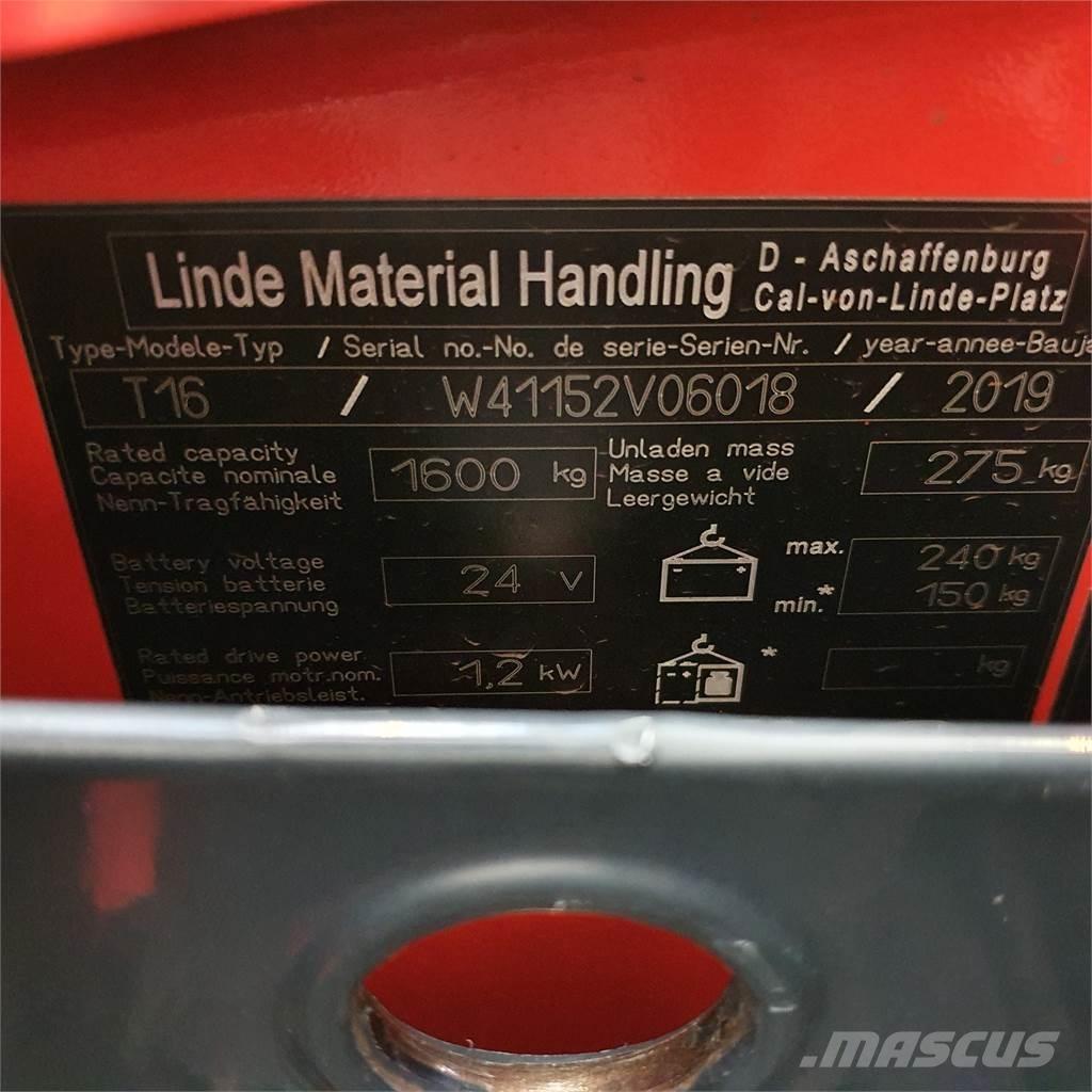 Linde T16 Li-Ion ローリフト