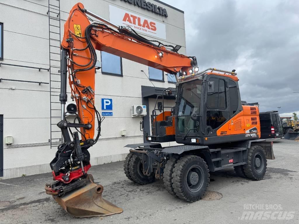 Doosan DX 165 W-5 ホイール式油圧ショベル（パワーショベル・ユンボ・バックホー）