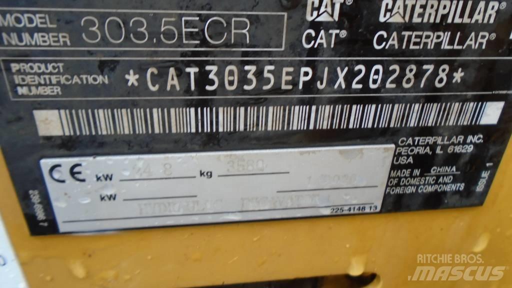 CAT 303.5 E CR ミニ油圧ショベル 7t以下（ミニユンボ・ミニディガー）