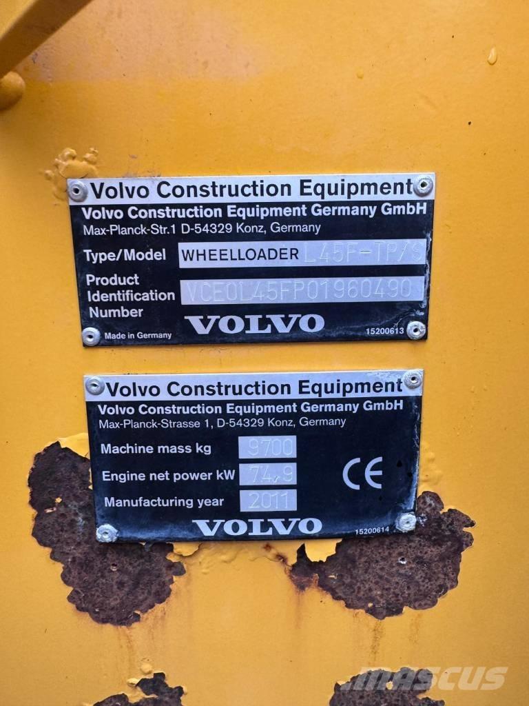 Volvo L45F-TP/S ホイールローダー・タイヤショベル
