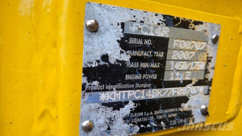 Komatsu PC 14 R ミニ油圧ショベル 7t以下（ミニユンボ・ミニディガー）