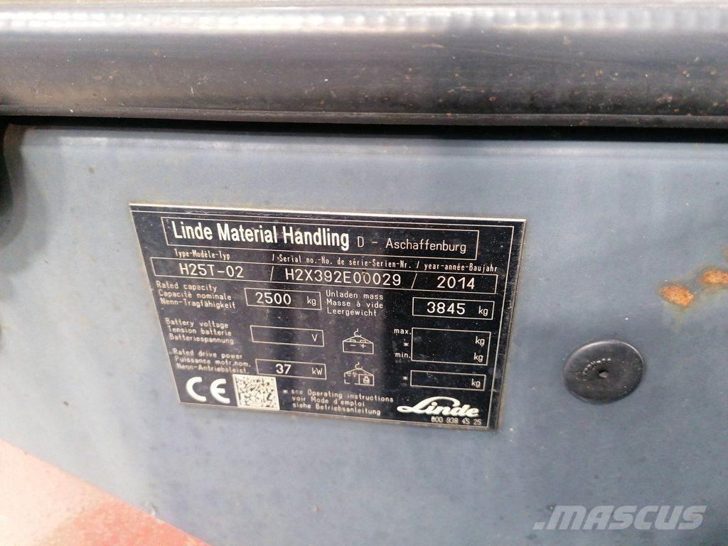 Linde H25T-02 LPGフォークリフト