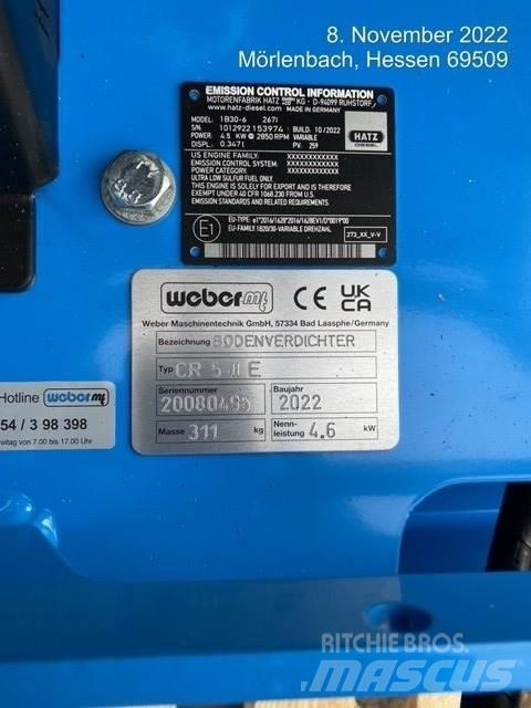 Weber CR5-II E プレートコンパクター