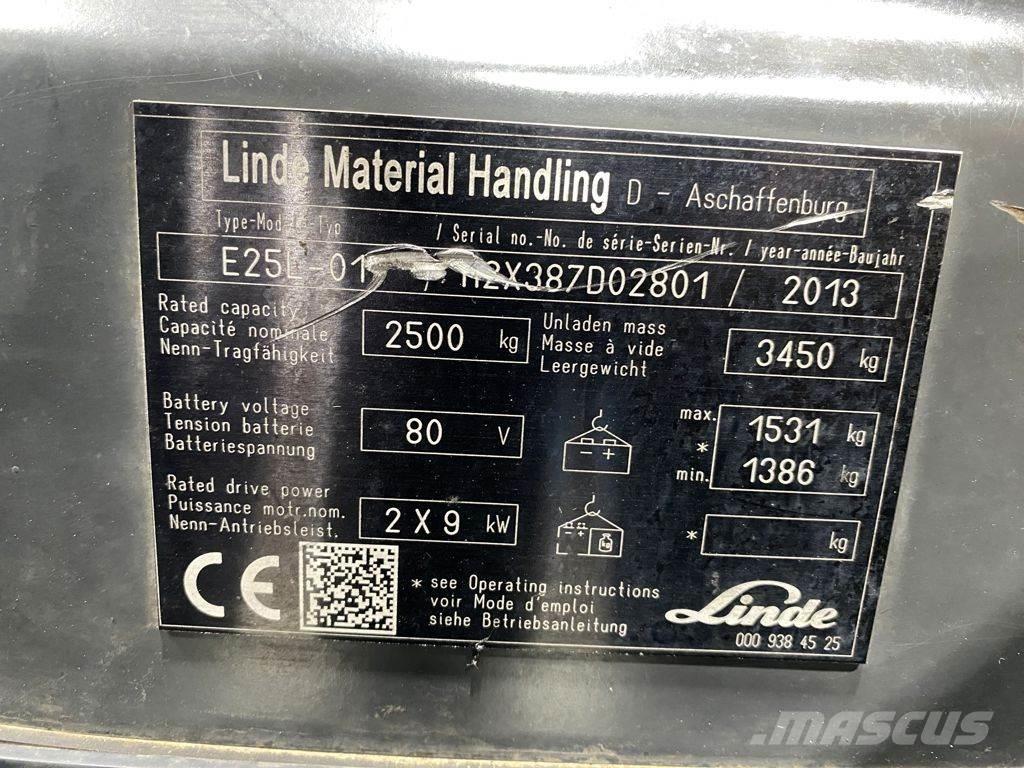 Linde E25L バッテリーフォークリフト