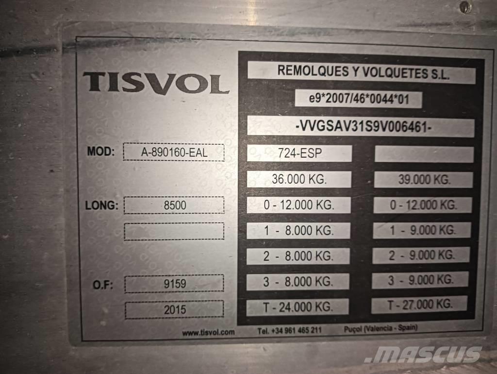  Tisvol A-890160-EAL ダンプセミトレーラー