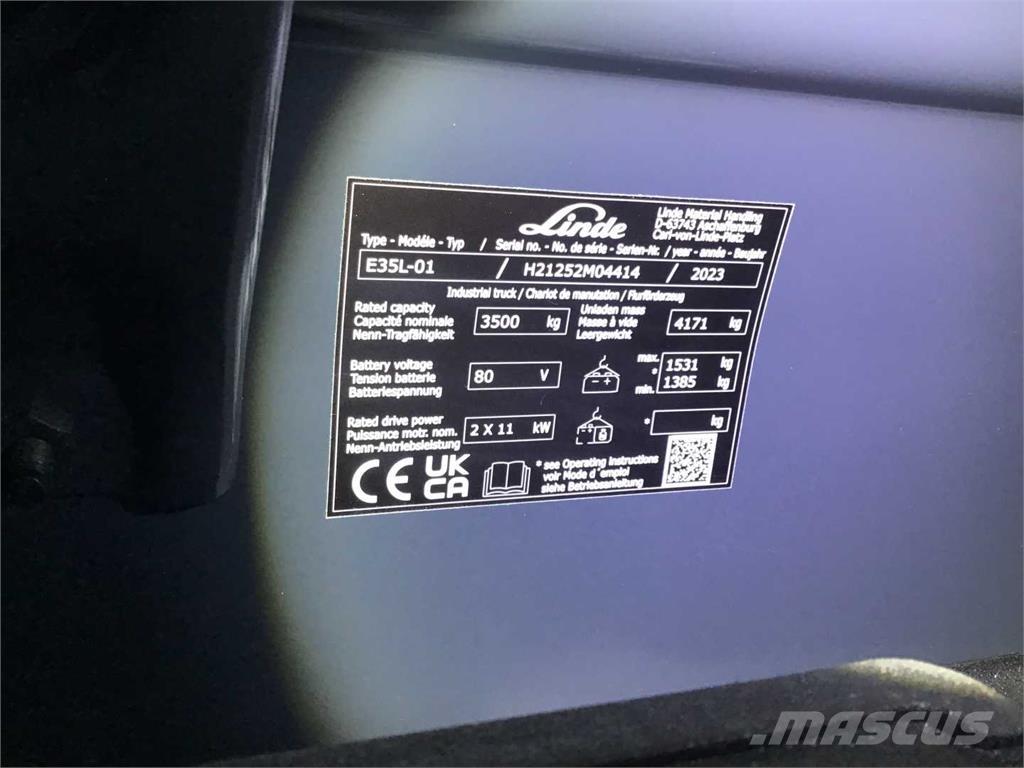 Linde E35L バッテリーフォークリフト