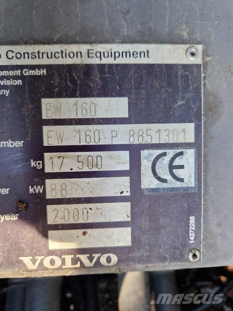 Volvo EW 160 ホイール式油圧ショベル（パワーショベル・ユンボ・バックホー）