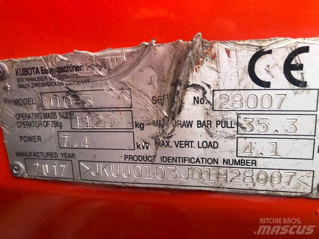 Kubota U 10-3 ミニ油圧ショベル 7t以下（ミニユンボ・ミニディガー）
