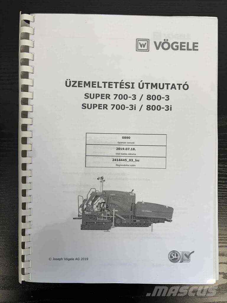 Vögele Super 800-3i アスファルトフィニッシャ