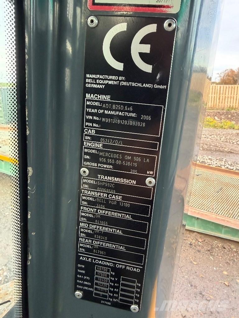 Bell B 25 D アーティキュレート式ダンプトラック