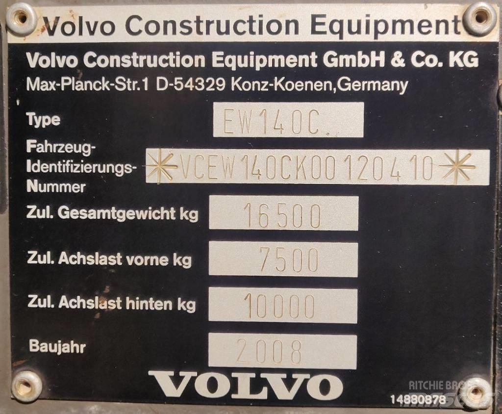 Volvo EW 140 C ホイール式油圧ショベル（パワーショベル・ユンボ・バックホー）