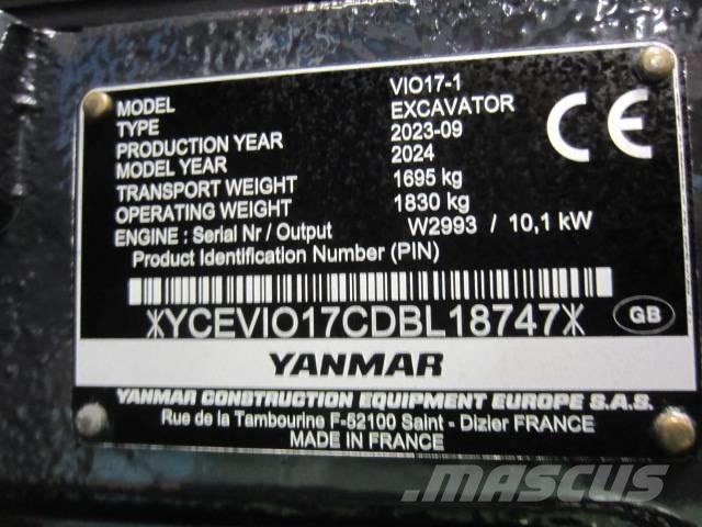 Yanmar Vio 17 ミニ油圧ショベル 7t以下（ミニユンボ・ミニディガー）