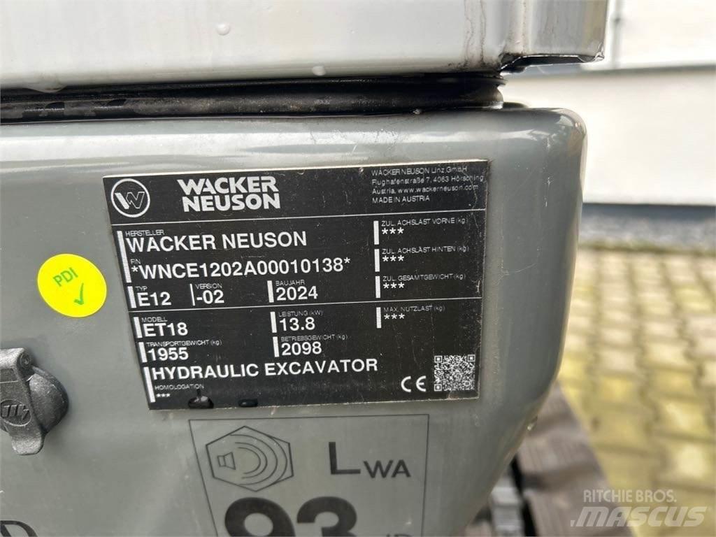 Wacker Neuson ET18 大型油圧ショベル12t以上（パワーショベル・ユンボ）