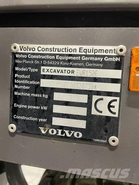 Volvo EWR150E ホイール式油圧ショベル（パワーショベル・ユンボ・バックホー）