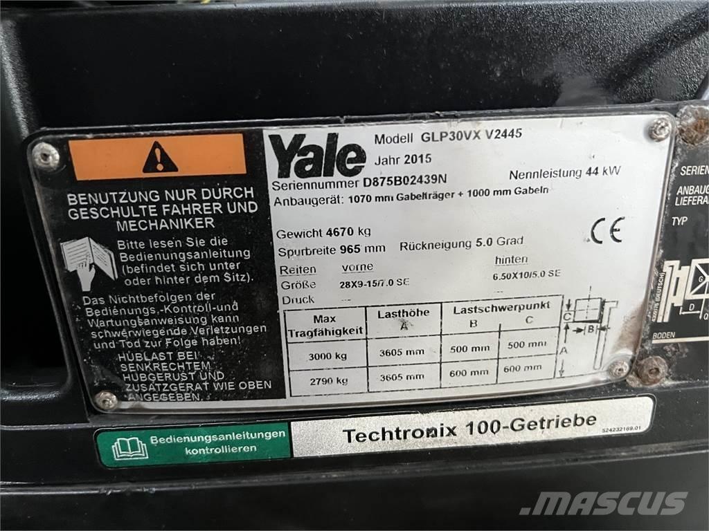 Yale GLP30VXV2445 LPGフォークリフト
