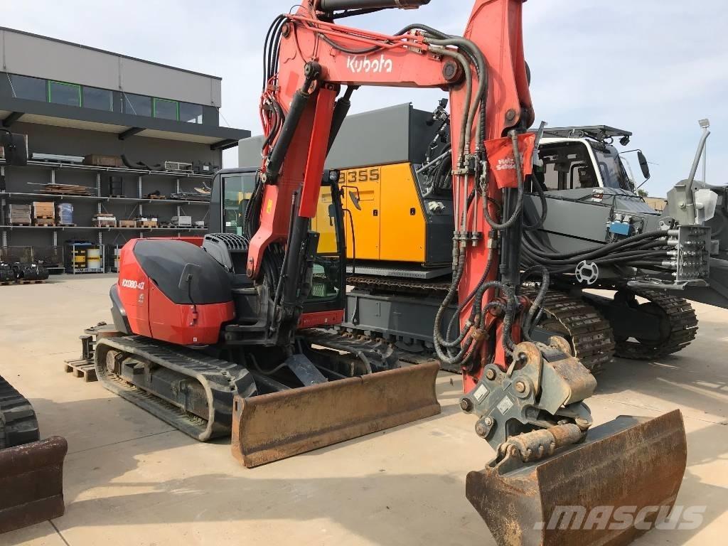 Kubota KX 080-4 中型油圧ショベル 7ｔ-12ｔ（ユンボ・パワーショベル・バックホー）