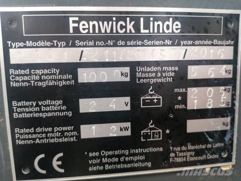 Linde L10B ウォーキンフォークリフト