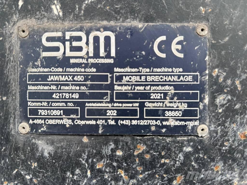 SBM Jawmax 450 自走式クラッシャー