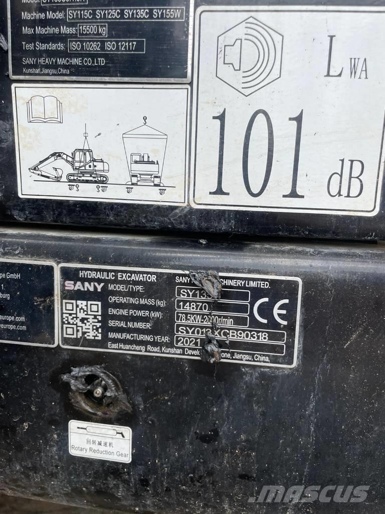 Sany SY 135 C 大型油圧ショベル12t以上（パワーショベル・ユンボ）