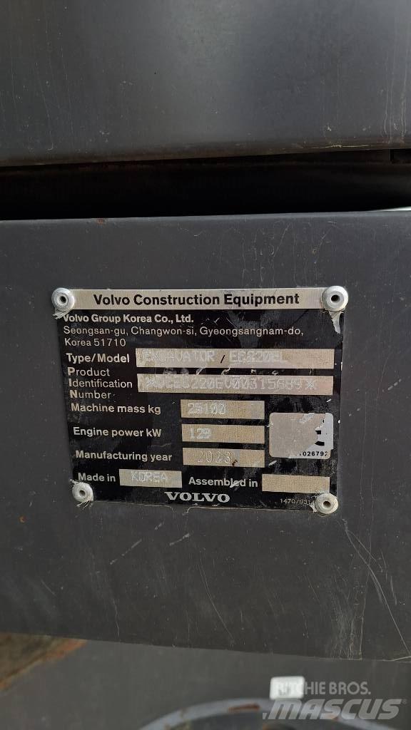 Volvo EC220E 大型油圧ショベル12t以上（パワーショベル・ユンボ）