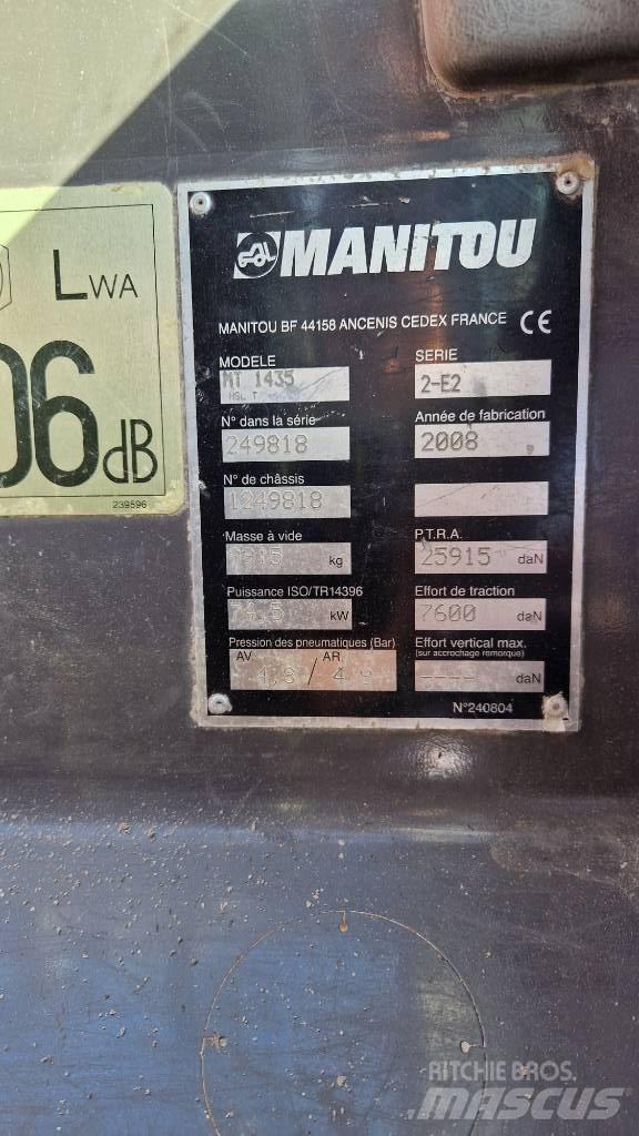 Manitou MT 1435 HSL テレスコーピックハンドラー