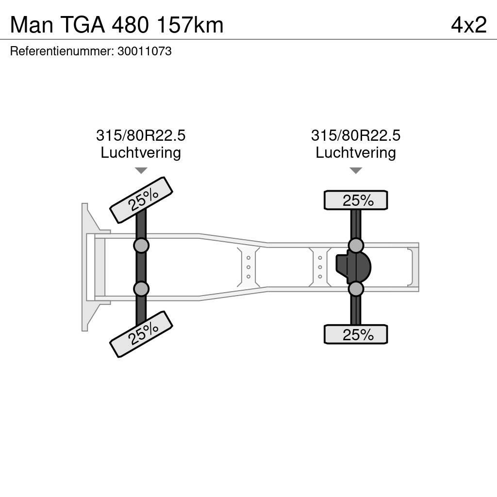 MAN TGA 480 157km 中古トラクターヘッド | トレーラーヘッド
