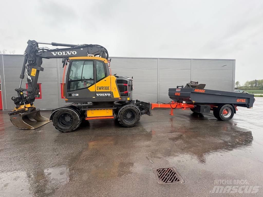 Volvo EWR130E + Kärra ホイール式油圧ショベル（パワーショベル・ユンボ・バックホー）