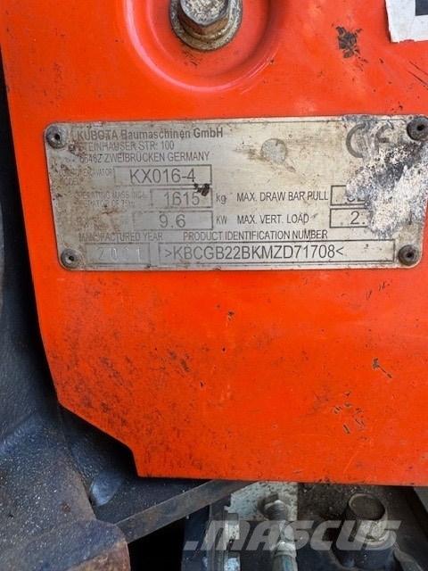 Kubota KX 016-4 ミニ油圧ショベル 7t以下（ミニユンボ・ミニディガー）